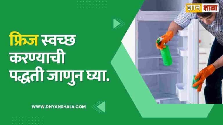 Learn how to clean a fridge in marathi